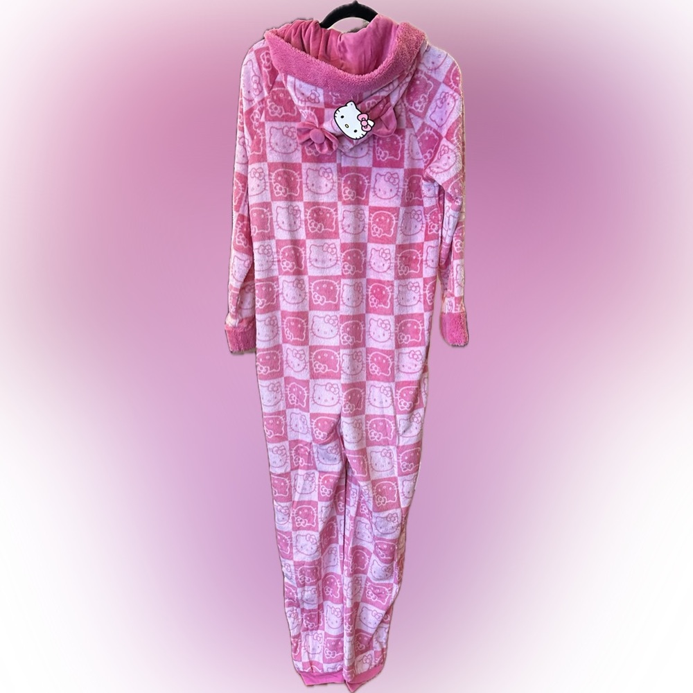 NWT Women’s Hello Kitty Pink & White 1-Piece Fleece Pajama